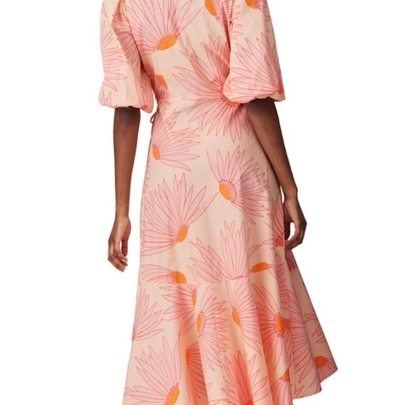 NWT KATE SPADE FALLING FLOWERS WRAP DRESS SIZE 0 - Picture 3 of 8